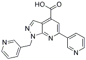 6-PYRIDIN-3-YL-1-(PYRIDIN-3-YLMETHYL)-1H-PYRAZOLO[3,4-B]PYRIDINE-4-CARBOXYLIC ACID Struktur