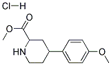 METHYL 4-(4-METHOXYPHENYL)PIPERIDINE-2-CARBOXYLATE HYDROCHLORIDE Struktur