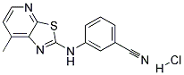 3-[(7-METHYL[1,3]THIAZOLO[5,4-B]PYRIDIN-2-YL)AMINO]BENZONITRILE HYDROCHLORIDE Struktur