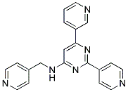 6-PYRIDIN-3-YL-2-PYRIDIN-4-YL-N-(PYRIDIN-4-YLMETHYL)PYRIMIDIN-4-AMINE Struktur