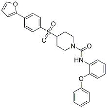 4-([4-(2-FURYL)PHENYL]SULFONYL)-N-(2-PHENOXYPHENYL)PIPERIDINE-1-CARBOXAMIDE Struktur