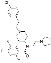 N-(1-[2-(4-CHLOROPHENYL)ETHYL]PIPERIDIN-4-YL)-2,4,5-TRIFLUORO-N-(2-PYRROLIDIN-1-YLETHYL)BENZAMIDE Struktur