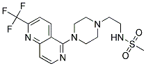 N-(2-(4-[2-(TRIFLUOROMETHYL)-1,6-NAPHTHYRIDIN-5-YL]PIPERAZIN-1-YL)ETHYL)METHANESULFONAMIDE Struktur