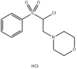 4-[2-CHLORO-2-(PHENYLSULFONYL)ETHYL]-1,4-OXAZINAN-4-IUM CHLORIDE Struktur