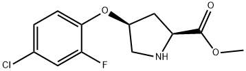 METHYL (2S,4S)-4-(4-CHLORO-2-FLUOROPHENOXY)-2-PYRROLIDINECARBOXYLATE Struktur