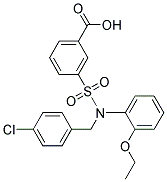 3-[[(4-CHLOROBENZYL)(2-ETHOXYPHENYL)AMINO]SULFONYL]BENZOIC ACID Struktur