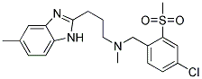 N-[4-CHLORO-2-(METHYLSULFONYL)BENZYL]-N-METHYL-3-(5-METHYL-1H-BENZIMIDAZOL-2-YL)PROPAN-1-AMINE Struktur