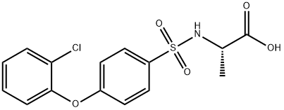 ALANINE, N-[[4-(2-CHLOROPHENOXY)PHENYL]SULFONYL]- Struktur