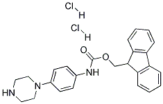 (4-PIPERAZIN-1-YL-PHENYL)-CARBAMIC ACID 9H-FLUOREN-9-YLMETHYL ESTER DIHYDROCHLORIDE Struktur