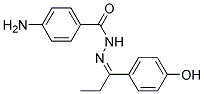 4-AMINO-BENZOIC ACID [1-(4-HYDROXY-PHENYL)-PROPYLIDENE]-HYDRAZIDE Struktur