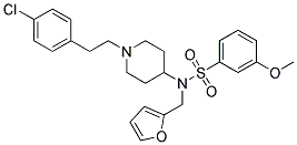 N-(1-[2-(4-CHLOROPHENYL)ETHYL]PIPERIDIN-4-YL)-N-(2-FURYLMETHYL)-3-METHOXYBENZENESULFONAMIDE Struktur