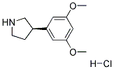 (R)-3-(3,5-DIMETHOXYPHENYL)PYRROLIDINE HYDROCHLORIDE Struktur