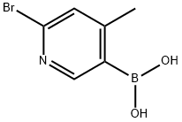 6-BROMO-4-METHYLPYRIDIN-3-YLBORONIC ACID Struktur