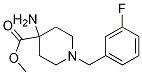 METHYL 4-AMINO-1-(3-FLUOROBENZYL)PIPERIDINE-4-CARBOXYLATE Struktur