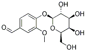 3-METHOXY-4-((2S,3R,4S,5R,6R)-3,4,5-TRIHYDROXY-6-HYDROXYMETHYL-TETRAHYDRO-PYRAN-2-YLOXY)-BENZALDEHYDE Struktur