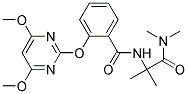 N,N-DIMETHYL-2-[2-[(4,6-DIMETHOXYPYRIMIDIN-2-YL)OXY]BENZAMIDO]-2-METHYLPROPIONAMIDE Struktur