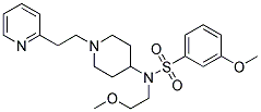 3-METHOXY-N-(2-METHOXYETHYL)-N-[1-(2-PYRIDIN-2-YLETHYL)PIPERIDIN-4-YL]BENZENESULFONAMIDE Struktur