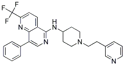 8-PHENYL-N-[1-(2-PYRIDIN-3-YLETHYL)PIPERIDIN-4-YL]-2-(TRIFLUOROMETHYL)-1,6-NAPHTHYRIDIN-5-AMINE Struktur