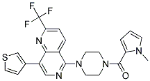 5-(4-[(1-METHYL-1H-PYRROL-2-YL)CARBONYL]PIPERAZIN-1-YL)-8-(3-THIENYL)-2-(TRIFLUOROMETHYL)-1,6-NAPHTHYRIDINE Struktur