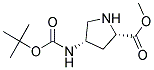 (2S,4S)-4-BOC-AMINO PYRROLIDINE-2-CARBOXYLIC ACID METHYL ESTER Struktur