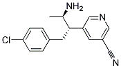 5-((2S,3R)-3-AMINO-1-(4-CHLOROPHENYL)BUTAN-2-YL)NICOTINONITRILE Struktur