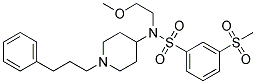 N-(2-METHOXYETHYL)-3-(METHYLSULFONYL)-N-[1-(3-PHENYLPROPYL)PIPERIDIN-4-YL]BENZENESULFONAMIDE Struktur