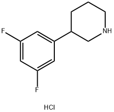 3-(3,5-DIFLUOROPHENYL)PIPERIDINE HYDROCHLORIDE Struktur