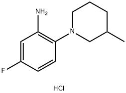 5-FLUORO-2-(3-METHYLPIPERIDIN-1-YL)ANILINE HYDROCHLORIDE Struktur