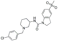 N-[1-(4-CHLOROBENZYL)PIPERIDIN-3-YL]-5-(METHYLSULFONYL)INDOLINE-1-CARBOXAMIDE Struktur