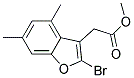 METHYL (2-BROMO-4,6-DIMETHYL-1-BENZOFURAN-3-YL)ACETATE Struktur