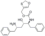 2S,3S,5S-5-AMINO-2-[N-[[(5-THIOZOLYL)METHOXY]CARBONYL]AMINO]-1,6-DIPHENYL-3-HYDROXYHEXANE Struktur