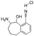 8-AMINO-9-HYDROXY-6,7,8,9-TETRAHYDRO-5H-BENZOCYCLOHEPTENE-1-CARBONITRILE HYDROCHLORIDE Struktur