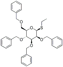 ETHYL 2,3,4,6-TETRA-O-BENZYL-1-THIO-BETA-D-MANNOPYRANOSIDE Struktur