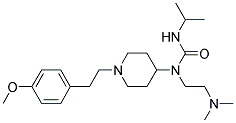 N-[2-(DIMETHYLAMINO)ETHYL]-N'-ISOPROPYL-N-(1-[2-(4-METHOXYPHENYL)ETHYL]PIPERIDIN-4-YL)UREA Struktur