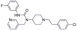 N-(1-[2-(4-CHLOROPHENYL)ETHYL]PIPERIDIN-4-YL)-N'-(3-FLUOROPHENYL)-N-(PYRIDIN-3-YLMETHYL)UREA Struktur