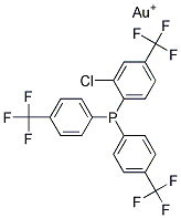 CHLOROTRIS(PARA-TRIFLUOROMETHYLPHENYL)PHOSPHINE GOLD(I) Struktur