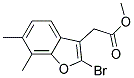 METHYL (2-BROMO-6,7-DIMETHYL-1-BENZOFURAN-3-YL)ACETATE Struktur