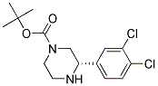 (S)-3-(3,4-DICHLORO-PHENYL)-PIPERAZINE-1-CARBOXYLIC ACID TERT-BUTYL ESTER Struktur