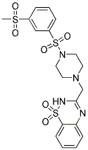 3-[(4-([3-(METHYLSULFONYL)PHENYL]SULFONYL)PIPERAZIN-1-YL)METHYL]-2H-1,2,4-BENZOTHIADIAZINE 1,1-DIOXIDE Struktur