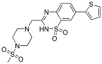 3-([4-(METHYLSULFONYL)PIPERAZIN-1-YL]METHYL)-7-(2-THIENYL)-2H-1,2,4-BENZOTHIADIAZINE 1,1-DIOXIDE Struktur