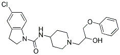 5-CHLORO-N-[1-(2-HYDROXY-3-PHENOXYPROPYL)PIPERIDIN-4-YL]INDOLINE-1-CARBOXAMIDE Struktur