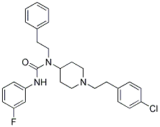 N-(1-[2-(4-CHLOROPHENYL)ETHYL]PIPERIDIN-4-YL)-N'-(3-FLUOROPHENYL)-N-(2-PHENYLETHYL)UREA Struktur