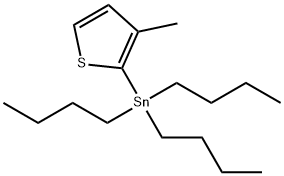 3-METHYL-2-(TRIBUTYLSTANNYL)THIOPHENE Struktur