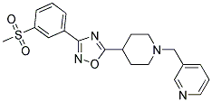 3-[(4-(3-[3-(METHYLSULFONYL)PHENYL]-1,2,4-OXADIAZOL-5-YL)PIPERIDIN-1-YL)METHYL]PYRIDINE Struktur