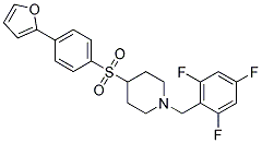 4-([4-(2-FURYL)PHENYL]SULFONYL)-1-(2,4,6-TRIFLUOROBENZYL)PIPERIDINE Struktur