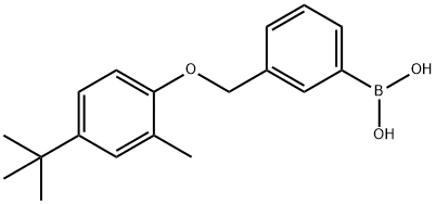 3-[(4'-TERT-BUTYL-2'-METHYLPHENOXY)METHYL]PHENYLBORONIC ACID Struktur