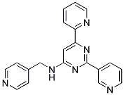 6-PYRIDIN-2-YL-2-PYRIDIN-3-YL-N-(PYRIDIN-4-YLMETHYL)PYRIMIDIN-4-AMINE Struktur