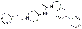 5-PHENYL-N-[1-(2-PHENYLETHYL)PIPERIDIN-4-YL]INDOLINE-1-CARBOXAMIDE Struktur