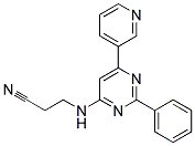 3-[(2-PHENYL-6-PYRIDIN-3-YLPYRIMIDIN-4-YL)AMINO]PROPANENITRILE Struktur