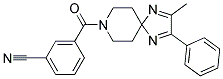 3-[(2-METHYL-3-PHENYL-1,4,8-TRIAZASPIRO[4.5]DECA-1,3-DIEN-8-YL)CARBONYL]BENZONITRILE Struktur